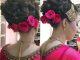 Indian Wedding Braid Hairstyles I Love Bridal Buns Pink themeâ¤ â¤ â¤ â¤ Hair Artistry by