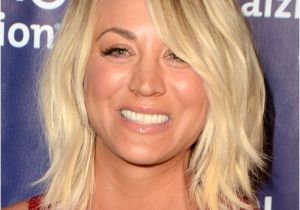 Kaley Cuoco Bob Haircut Kaley Cuoco Medium Straight Casual Layered Bob Hairstyle