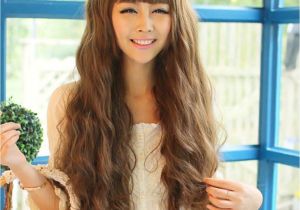 Kawaii Girl Hairstyles Long Curly Girls Korean Style Wig Holiday Party Graduation Causal