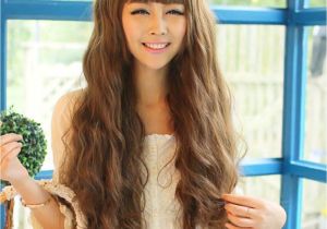 Kawaii Girl Hairstyles Long Curly Girls Korean Style Wig Holiday Party Graduation Causal