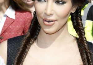 Kim Kardashian Braids Hairstyle 23 Kim Kardashian Hairstyles Popular Haircuts