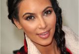 Kim Kardashian Braids Hairstyle Kim Kardashian Sports Milkmaid Braids for Thanksgiving