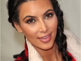 Kim Kardashian Braids Hairstyle Kim Kardashian Sports Milkmaid Braids for Thanksgiving