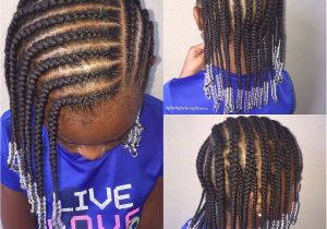 Little Black Girl Cornrow Hairstyles Natural Hairstyle for Girls Cornrows Beads Natural Hair