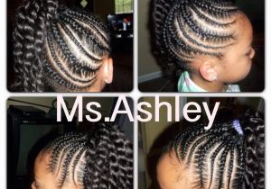 Little Girl Hairstyles with Ponytails Little Girl Cornrow Twist Ponytail Hairstyle