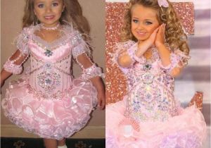 Little Girl Pageant Hairstyles 2017 Modest Glitz toddler Infant Pageant Dresses Sparkly Crystal