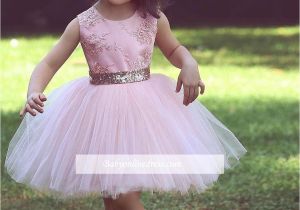 Little Girl Pageant Hairstyles 2018 Pink Princess Little Girls Pageant Dresses Jewel Neck Lace