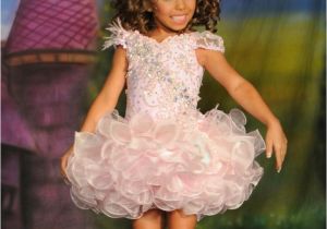 Little Girl Pageant Hairstyles Girl S Pageant Dresses F the Shoulder Ivory Beaded Pearls Ruffles