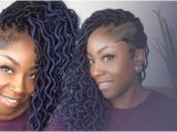 Loc Hairstyles On Youtube How to Crochet Ombre Blue Wavy Faux Locs Tapered Sides