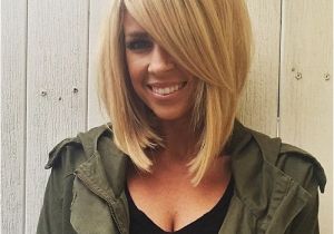 Long Bob Haircut with Side Bangs the Full Stack 30 Hottest Stacked Haircuts