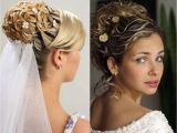 Long Hair with Veils Wedding Hairstyles Stylish Hairstyle with Long and Short Hairs with Veil for