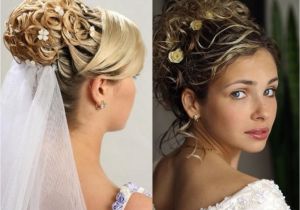 Long Hair with Veils Wedding Hairstyles Stylish Hairstyle with Long and Short Hairs with Veil for
