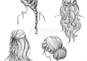 Long Hairstyles Drawing Drawing Hairstyles Profile Google Search Art Diy