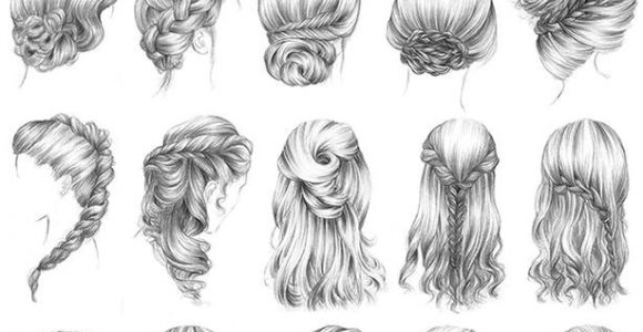 Long Hairstyles Drawing I Want to Try these All