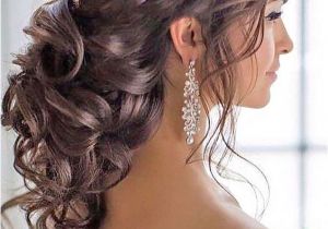 Loose Braided Bridal Hairstyles Braided Loose Curls Low Updo Wedding Hairstyle