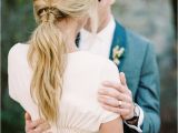Low Ponytail Wedding Hairstyles Modern Wedding Inspiration In An Old World Setting Ce Wed
