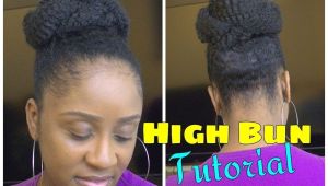 Marley Braid Bun Hairstyles Easy Marley Braid High Bun Natural Hair Tutorial