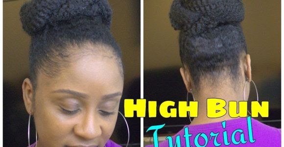 Marley Braid Bun Hairstyles Easy Marley Braid High Bun Natural Hair Tutorial