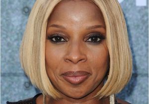 Mary J Blige Bob Haircut Mary J Blige Medium Straight formal Bob Hairstyle Medium