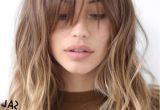 Medium Hairstyles Bangs Oval Face Long Bangs with Waves In Gentle Ombre Hair Cut Pinterest