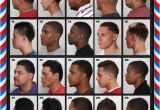 Mens Haircut Chart the Barber Hairstyle Guide Poster for Black Men