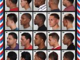 Mens Haircut Chart the Barber Hairstyle Guide Poster for Black Men