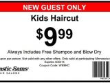 Mens Haircut Coupons Fantastic Sams Kids Haircut