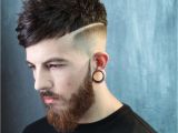 Mens Haircuts with Lines Undercut Fade Hairstyle with Long Bangs