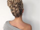 Messy Hairstyles Hair Up Upside Down Chunky Braid Into A Messy Bun