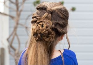 Mindy From Cute Girl Hairstyles Flower Half Up Hairstyle Tutorial Cute Girls Hairstyles