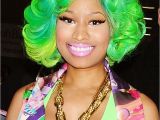 Nicki Minaj Curly Hairstyles Celebrity Hairstyles Nicki Minaj Messy Curly Hair Green