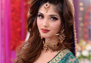 Pakistani Hairstyle for Wedding Beautiful Pakistani Wedding Bridal Dresses Makeup and