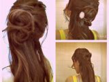 Party Hairstyles Half Up Half Down How to Flower Bun Chignon Make A Rose Hairstyles Updos Half Up