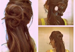 Party Hairstyles Half Up Half Down How to Flower Bun Chignon Make A Rose Hairstyles Updos Half Up