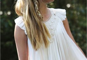 Party Wear Hairstyle for Girl Junior Bridesmaid Hairstyle Dress by Tea Princess