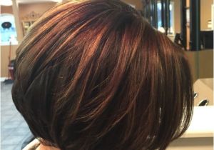 Pictures Of Bob Haircuts with Highlights Inverted Bob Chocolate Brown with Caramel Highlights