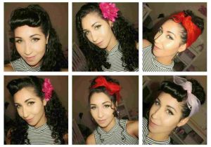 Pin Up Hairstyle for Curly Hair Pinup Easy 50s Hairstyles for Curly Hair Styles Naturally