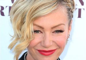 Portia De Rossi Bob Haircut Portia De Rossi Short Wavy formal Half Up Hairstyle