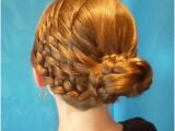 Princess Hairstyles Buns Basket Weave Braid Woven Bun Hairstyle Hairstyles