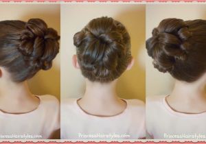 Princess Hairstyles Buns topsy Tail Bun Tutorial Quick and Easy Hairstyle for Dance