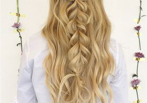 Prom Hairstyles Down and Curly Half Up Half Down Braid Hairstyles Hair Pinterest
