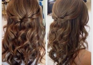 Prom Hairstyles Down Medium Length Half Up Half Down Hair with Curls Prom Hairstyles for Medium