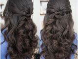 Prom Hairstyles Half Up Half Down Straight Half Up Half Down Hair with Curls Hair and Makeup
