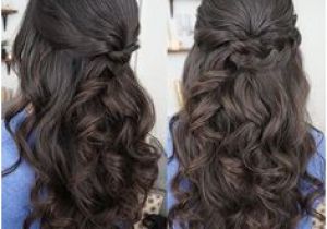 Prom Hairstyles Half Up Half Down Straight Half Up Half Down Hair with Curls Hair and Makeup