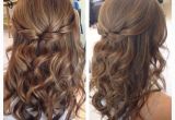 Prom Hairstyles Half Up Half Down Straight Half Up Half Down Hair with Curls Hair and Makeup