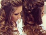 Prom Hairstyles Side Curls with Braid Braided Hairstyles with Curls Prom Long Hairstyle Ideas