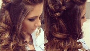 Prom Hairstyles Side Curls with Braid Braided Hairstyles with Curls Prom Long Hairstyle Ideas