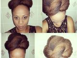 Protective Hairstyles Buns Roll and Tuck Updo On 4c Black Natural Hair