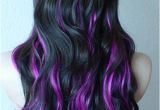 Purple N Black Hairstyles Purple Highlights for Summer Hair Pinterest