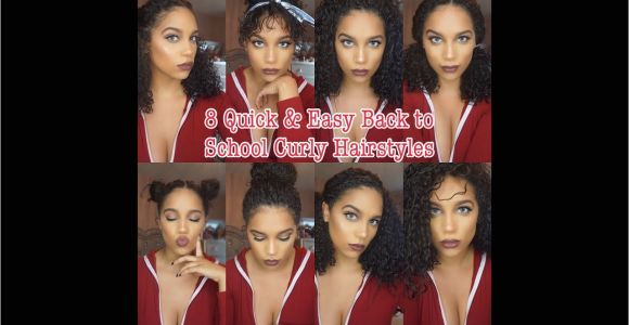 Quick and Easy Hairstyles for Curly Hair for School 8 Curly Hairstyles Curly Hair Routine